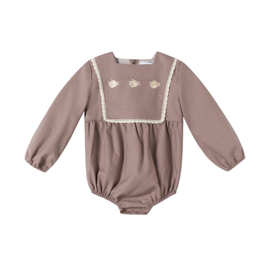 Baby Clothing High Quality - ชุดรอมเปอร์เด็กทารกผ้าฝ้ายลินินปักลายลูกไม้ คุณภาพสูง รุ่นใหม่ ปี 2026