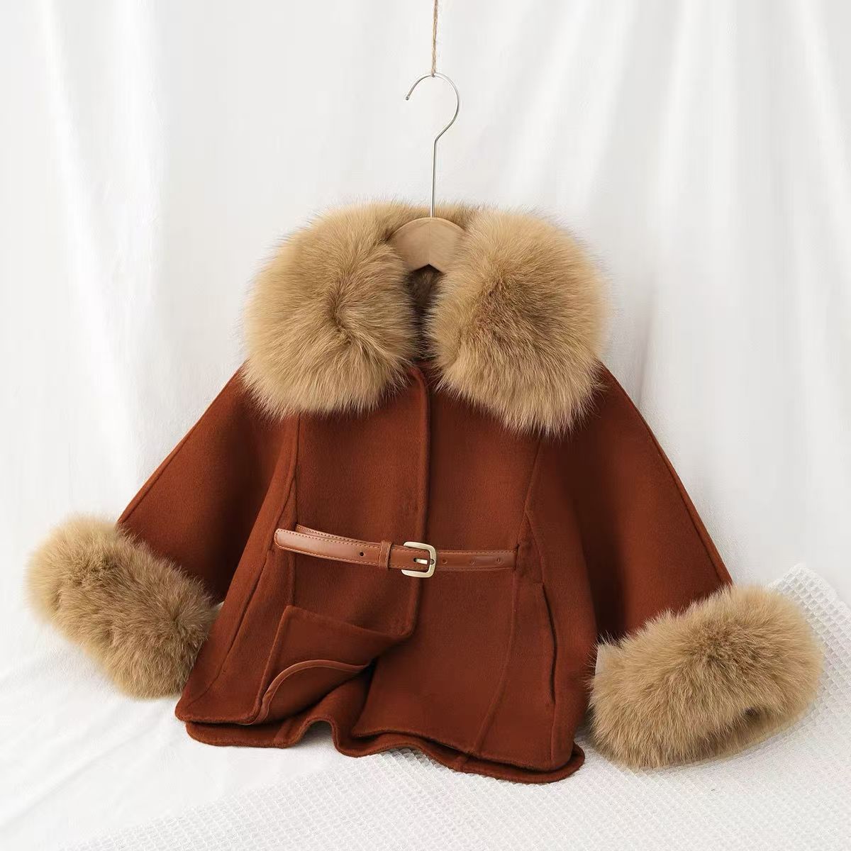 Baby Clothing High End - เสื้อโค้ทขนสัตว์สองด้านสำหรับเด็กผู้หญิง สไตล์ใหม่สำหรับฤดูใบไม้ร่วงและฤดูหนาว เสื้อผ้าเด็กคุณภาพสูง เสื้อโค้ทขนสัตว์สำหรับเด็กทารกแบบสั่งทำพิเศษ