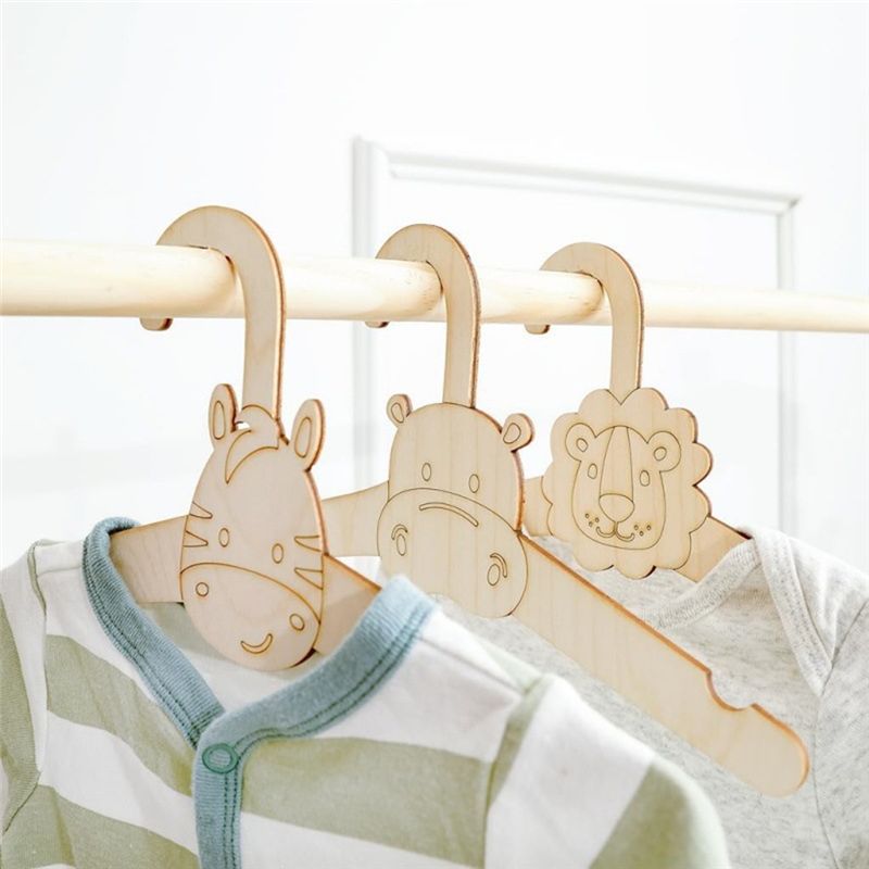 20 ชิ้น ไม้แขวนเสื้อไม้แบบน่าร - Baby Clothing Hanging Rack บทวิจารณ์และราคา
