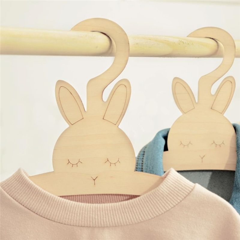 ABJI-20PCS ไม้แขวนเสื้อผ้าไม้แ - Baby Clothing Hanging Rack บทวิจารณ์และราคา