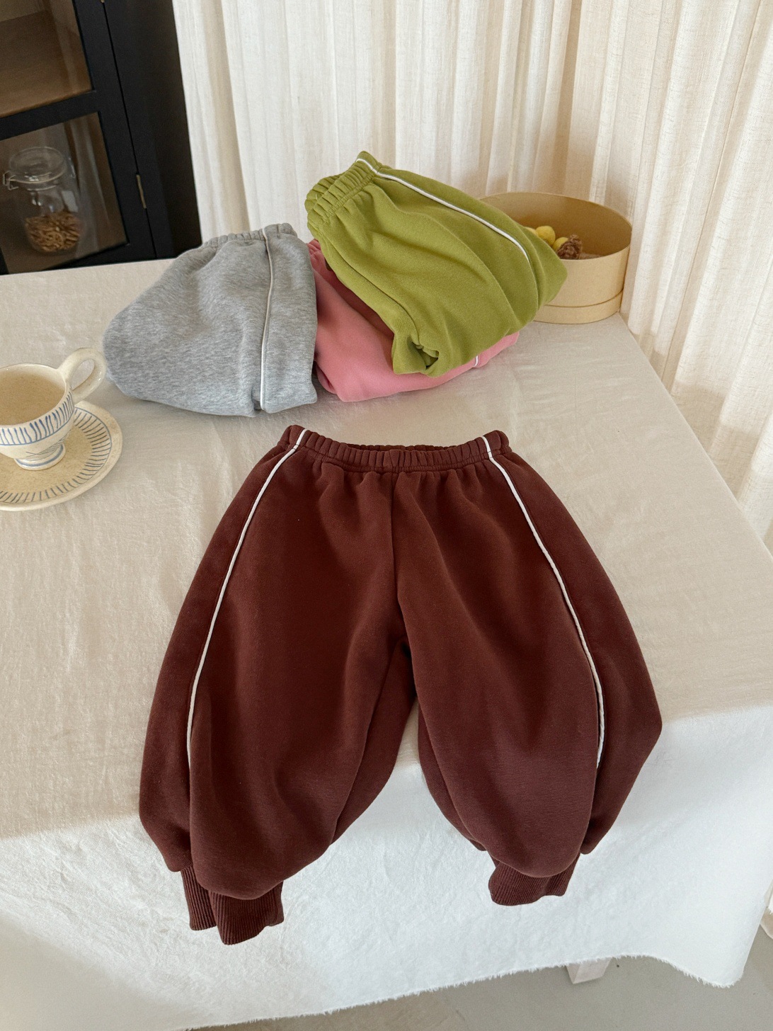 กางเกงวอร์มเด็กบุขนกำมะหยี่หนา - Baby Clothing Dividers บทวิจารณ์และราคา