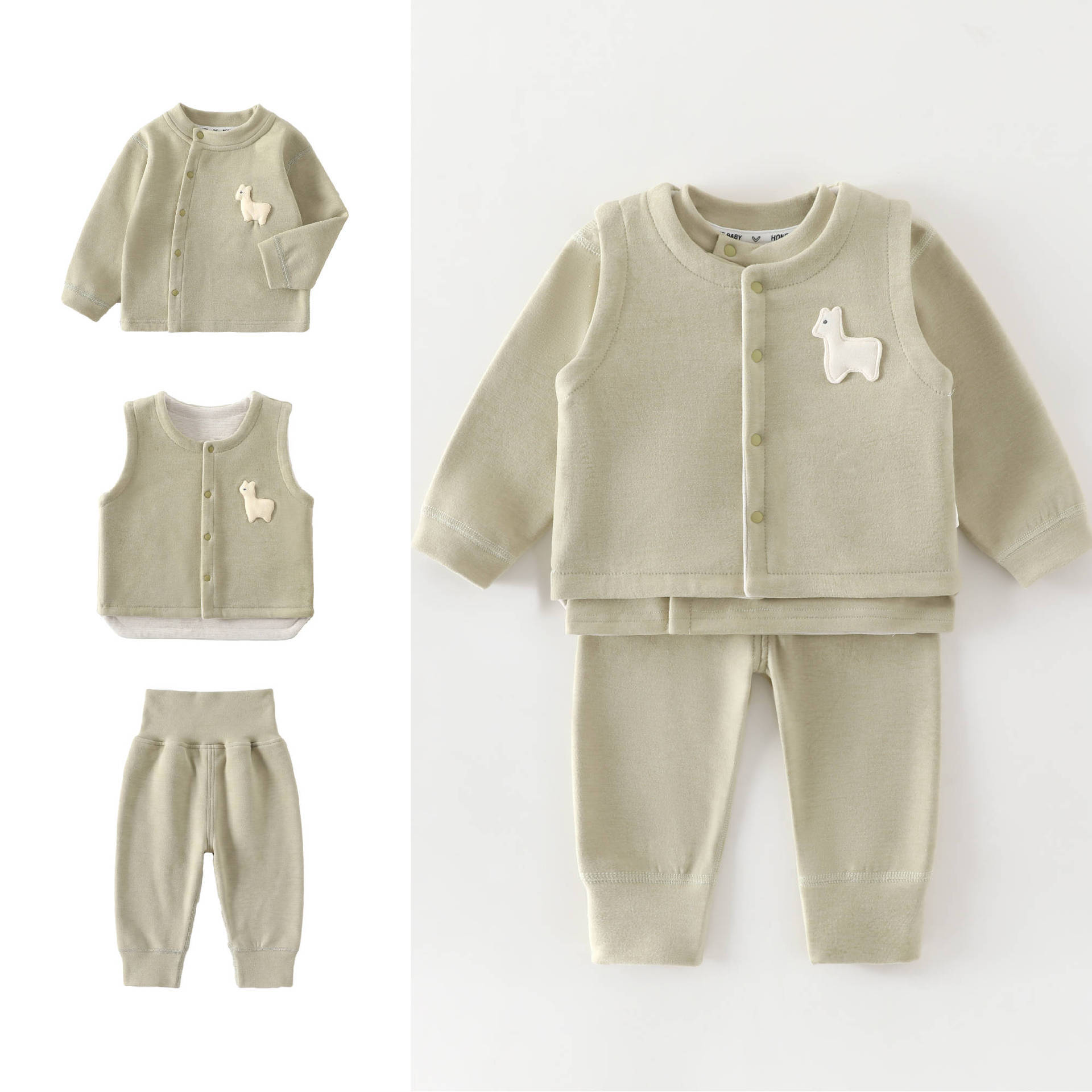 ชุดเสื้อกั๊ก+เสื้อแขนยาว+กางเก - Baby Clothing High Quality บทวิจารณ์และราคา